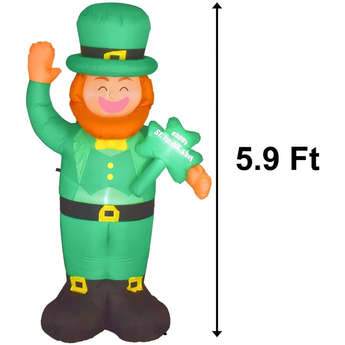 5.9 FT St Patricks Day Leprechaun Inflatable | PopFun