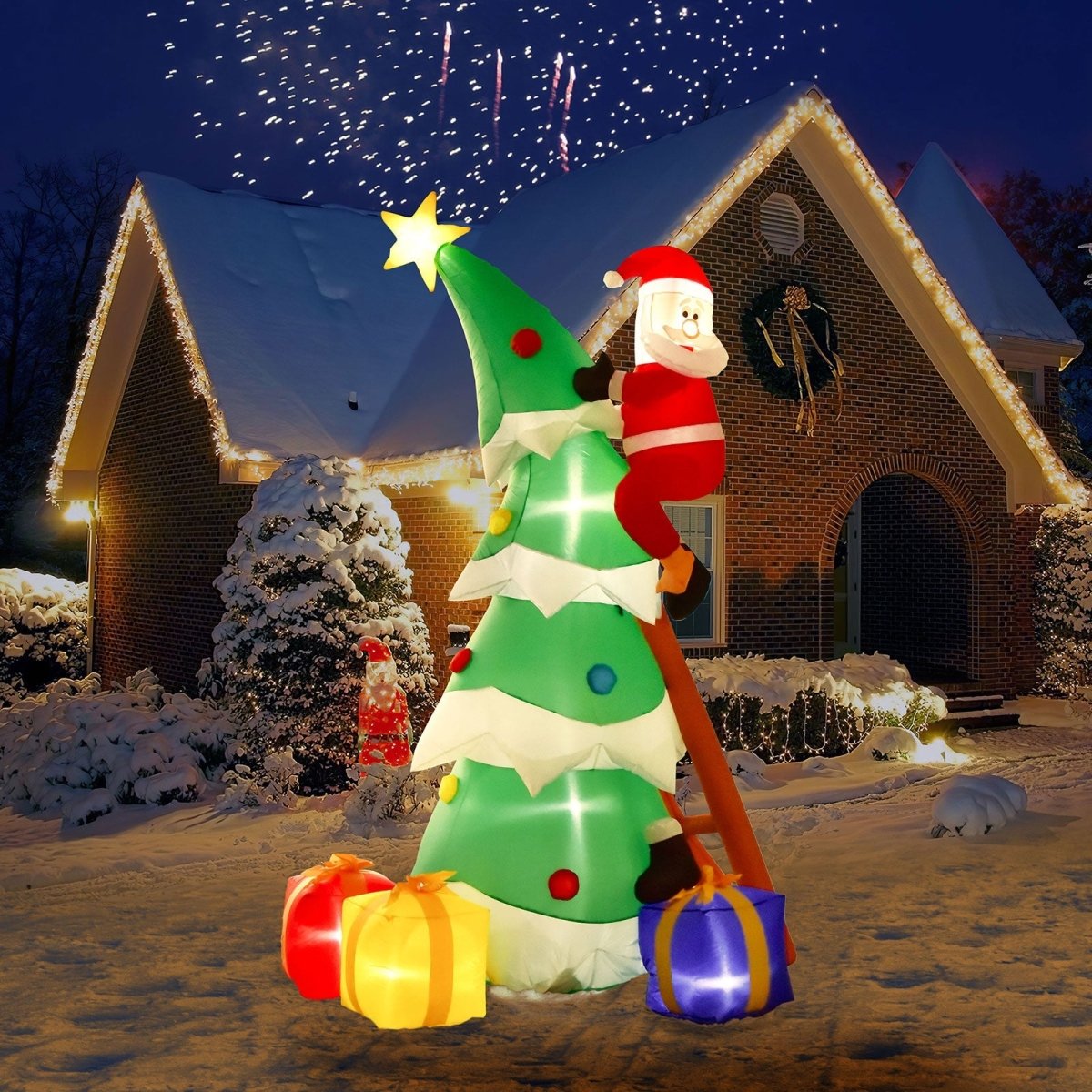 7' Ft Lil' St. Nick Holiday Inflatable | PopFun
