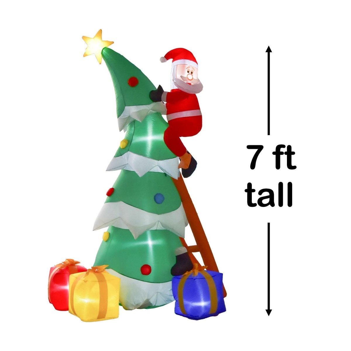 7' Ft Lil' St. Nick Holiday Inflatable | PopFun